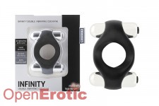 Infinity - Double Vibrating Cockring - Black 